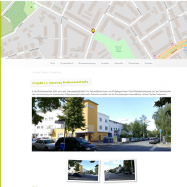 Screenshot der Beteiligungswebseite zum "Grünen Ypsilon" in Frankfurt am Main. Das Bild zeigt eine Projektseite.